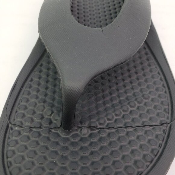 NEW Totes Sol Bounce Mens Size 13 Black Slip On Comfort Thong Flip Flop Sandals - Picture 8 of 10